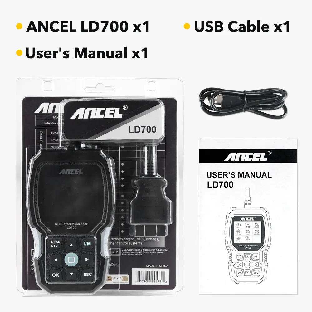 ANCEL LD700 Full OBD2 Diagnostic Tool All Systems Automotive Professional Code Reader Scanner Check Engine For Land Rover Jaguar - Image 3