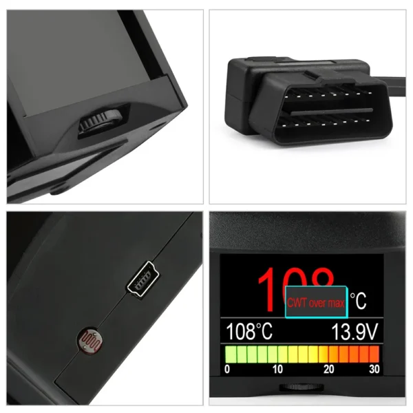 Ancel A202 On-board Computer For Car OBD2 Digital Display Fuel Consumption Speed Voltage Water Temperature Gauge OBD HUD Display - Image 4