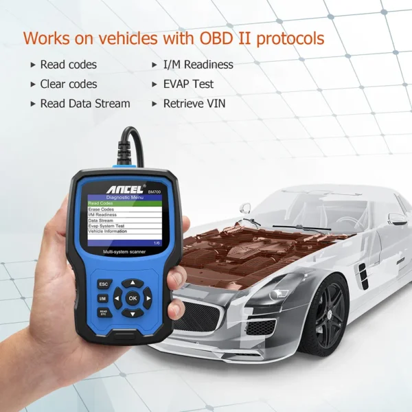 Ancel BM700 OBD2 Automotive Scanner Full System Enhanced Car Diagnostics Auto Fault Code Reader Scanner for BMW After 1998 - Image 5