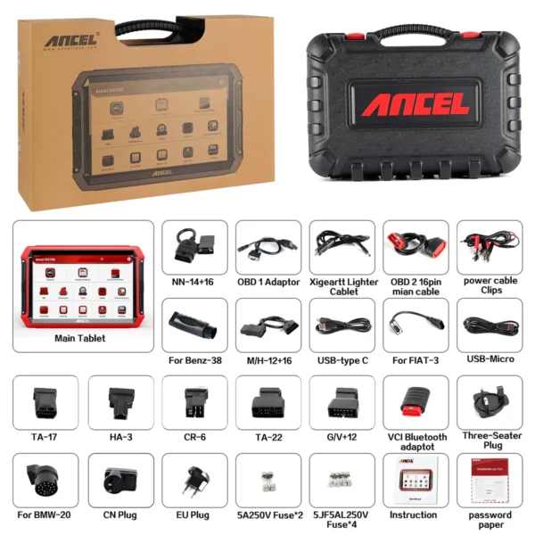 ANCEL DS700 OBD2 Diagnostic Tools Full System Bi-Directional Control AF Adjust DPF Injector TPMS Automotive Scanner - Image 6