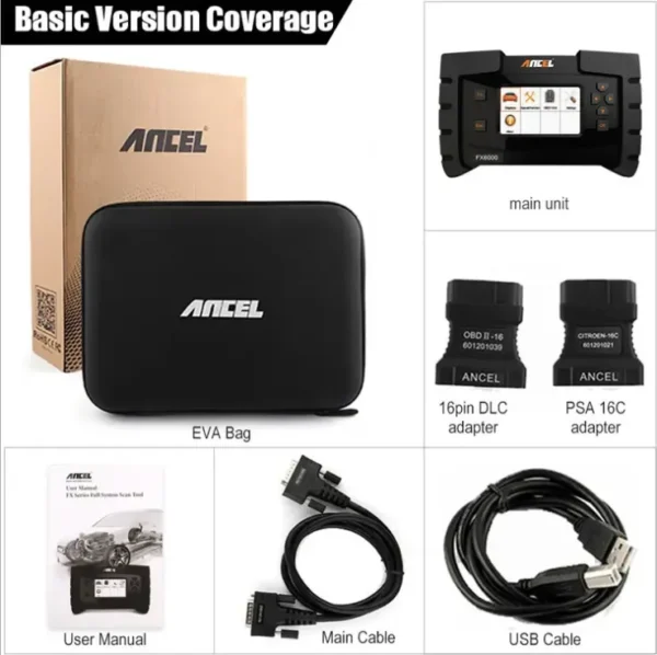 Ancel FX6000 OBD2 Scanner Full System Car Diagnostic Tools Free Update - Basic Version - Image 2
