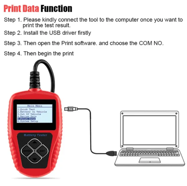 Ancel BA101 12v car battery analyzer battery tester CCA (100 ~ 2000) - Image 2