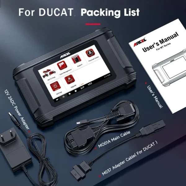 ANCEL MT510 Motorcycle Diagnostic Tool for BMW/DUCATI/Harley All System Motorcycle Scanner Code Reader Error Erase Service - Image 3