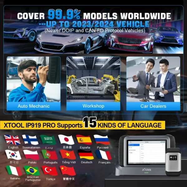 NEW XTool IP919 Pro All System Auto Diagnostic Tool with FCA ECU Coding Bi-Directional Controls OBD2 Diagnostic Scanner - Image 5