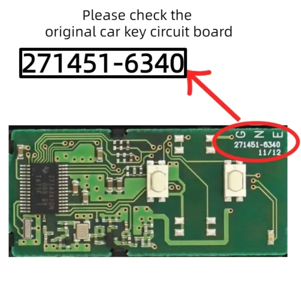 271451-634 Toyota Axio Premio Keyless 4D Chip 312MHZ 2 3 Button Smart Key replacement Keyless Go - Image 6