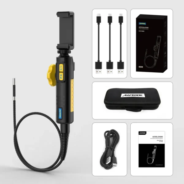 AUTOOL SVB302 Automotive Borescope Electric Steering IP67 Waterproof LED Lighting Industrial Pipe Borescope Borescope - Image 6