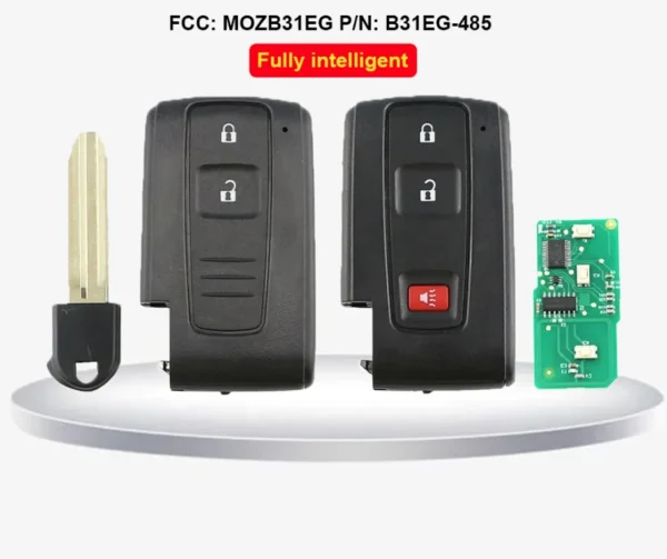 2/3 Buttons 315MHz 433MHz for Toyota Prius 2004 2005 2006 2007 2008 2009 Auto Smart Remote Key Fob MOZB31EG, 89904-47020