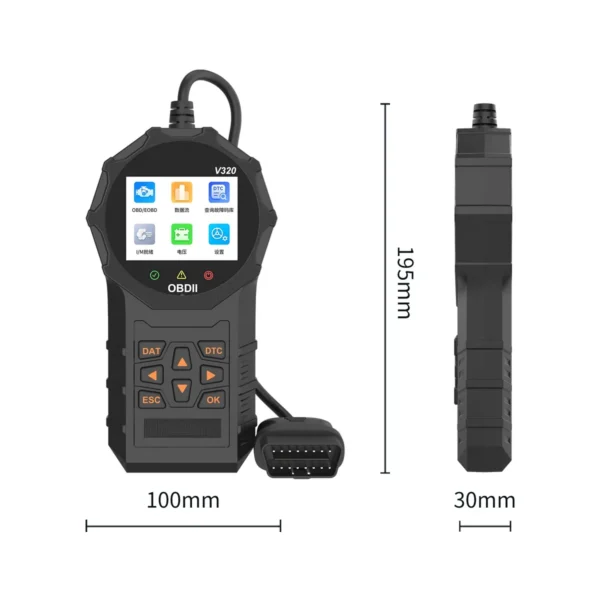 V320 OBD2 Scanner Car Engine Clear Fault Code Reader Battery Voltage Tester Car Diagnostic Tool - Image 2