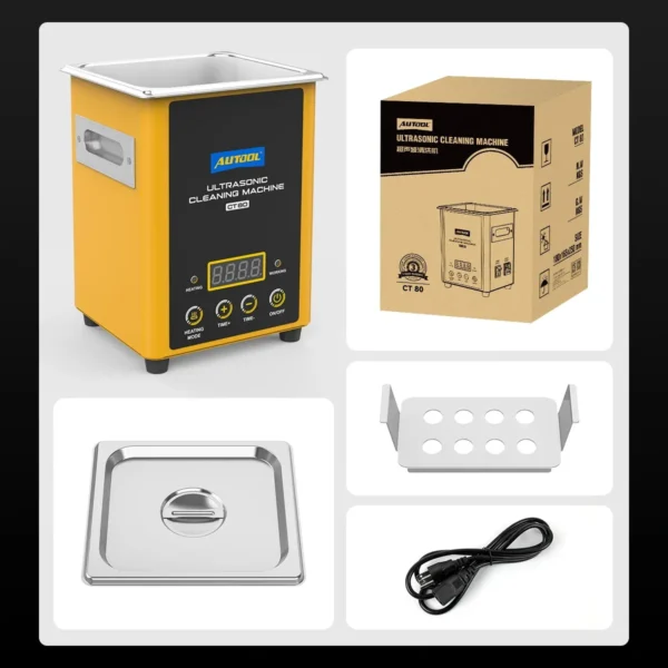AUTOOL CT80 110V/220V Ultrasonic Cleaners 2L with Timer and Heater 40kHZ Ultrasonic Cleaning machine for Parts Glasses and Car Cleaning - Image 4