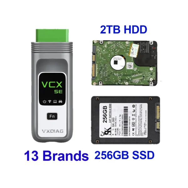 Complete Version VXDIAG VCX SE DOIP Support 13 Car Brands incl JLR DOIP & PW3 with 2TB HDD & 256GB PW3 Software SSD