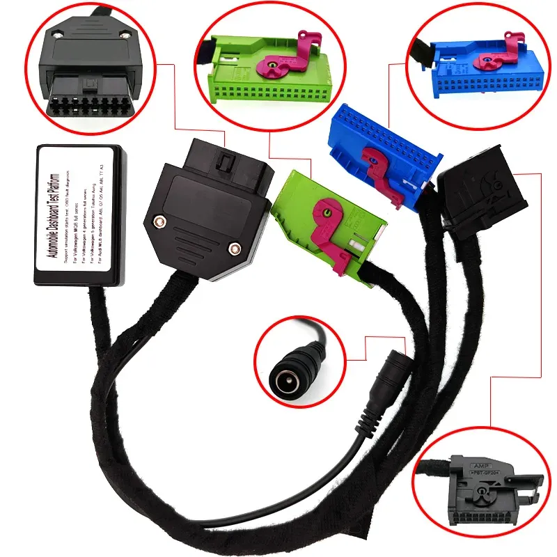 Car MQB MLB Cluster Test Platform Dashboard Cable Kit for VW 4 5 generation for Audi A6 A8 A4 Q5 Q7 MLB Car Power On Instrument - Image 7