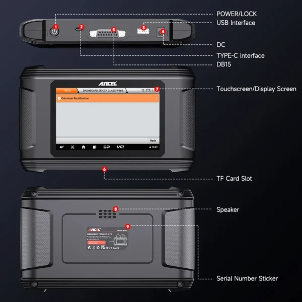 ANCEL DM500 Car Cluster Calibration Tools OBD2 Scanner Oil Reset Instrument Adjustment Tool Code Reader Car Diagnostic Tool - Image 5