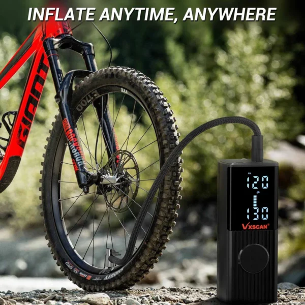 Tire Inflator Portable Air Compressor,Wireless Inflatable Pump, Air Pump Suitable for Car Bike Ball Cigarette Lighter and Power Supply 2-1 - Image 9