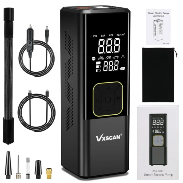 Car Tire Inflator Portable Air Compressor Air Pump Suitable for Car Bike Motorcycle Ball