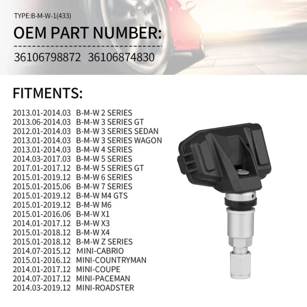 TYPE-BMW1-433 Universal Programmable TPMS Sensor - Image 10
