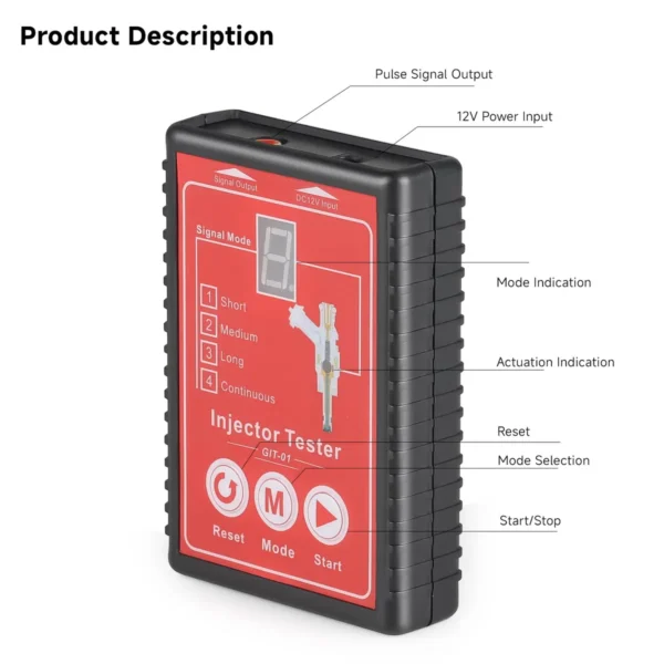 GIT-01 Fuel Injection Drivebox Injector Tester With Universal Plugs to Test All kinds of Injectors Frequency Lock Function - Image 7