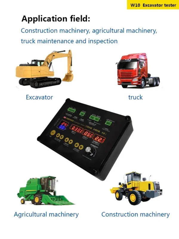 W10 Excavator Truck Engineering Agricultural Machinery Injector Throttle Step Urea Pump Motor Solenoid Valve Tester - Image 4