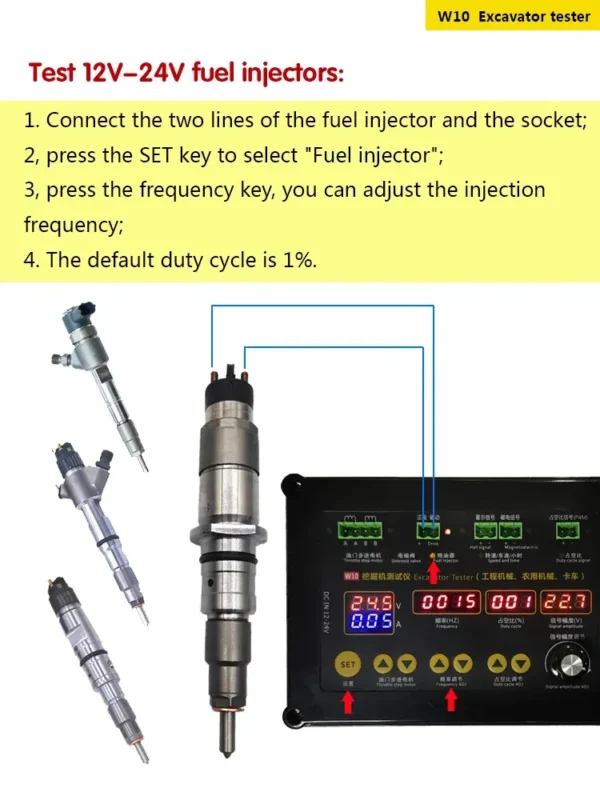 W10 Excavator Truck Engineering Agricultural Machinery Injector Throttle Step Urea Pump Motor Solenoid Valve Tester - Image 8