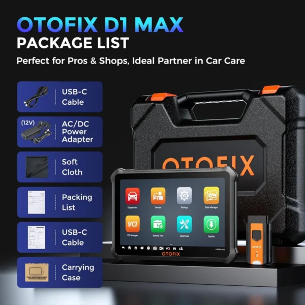 2024 OTOFIX D1 MAX Full System Diagnostics Bi-Directional Scanner Support ECU Coding DoIP & CAN FD 40+ Services - Image 3
