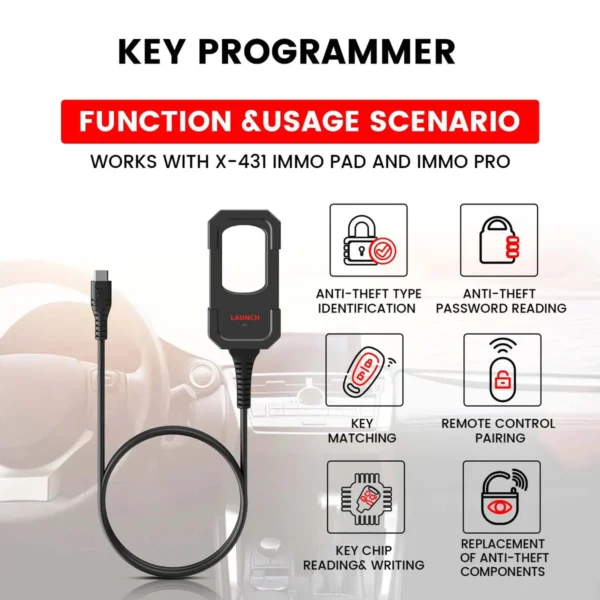 Launch X431 Key Programmer Main Unit Only Without Super Chip and Smart Keys Used with IMMO ELITE & IMMO PLUS Key Programmer - Image 2