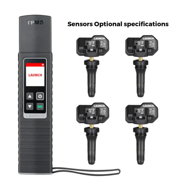 LAUNCH X431 TSGUN TPMS Tire Pressure Detector with 4pcs Launch LTR-01 RF Sensor 315MHz & 433MHz 2 in 1(Metal Valves/ Rubber Values) - Image 2