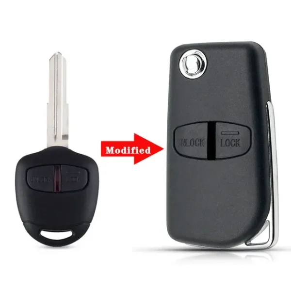Remote Modified Flip Car Key Case For Mitsubishi Pajero Sport Outlander Grandis LANCER-EX ASX 2/3 Button - Image 10
