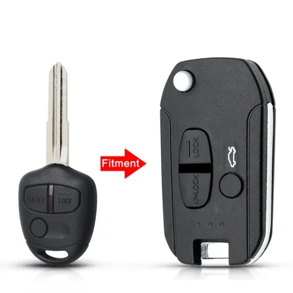 Remote Modified Flip Car Key Case For Mitsubishi Pajero Sport Outlander Grandis LANCER-EX ASX 2/3 Button - Image 14