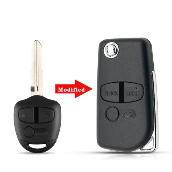 Remote Modified Flip Car Key Case For Mitsubishi Pajero Sport Outlander Grandis LANCER-EX ASX 2/3 Button - Image 9
