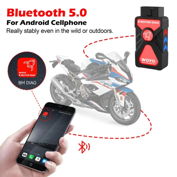 2024 WOYO CTB008 BMW Motorcycle Diagnostic Scanner BMW Bike Tester - Image 6