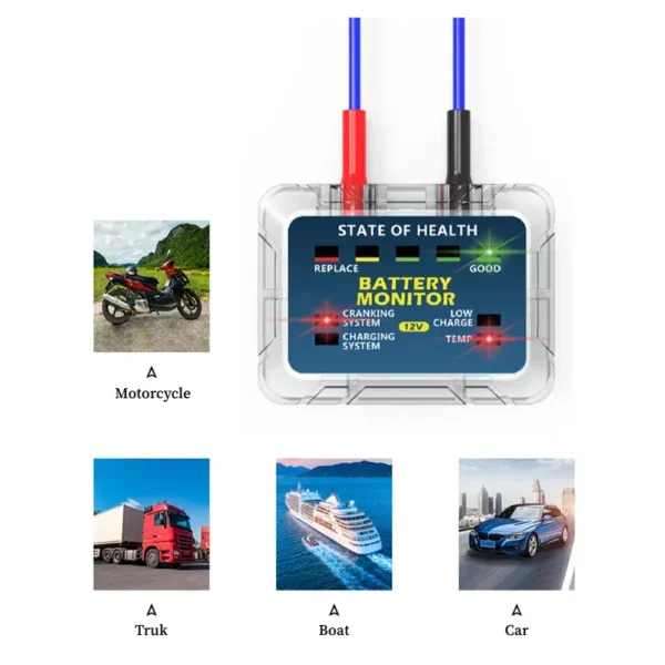 QUICKLYNKS BM6 Bluetooth 4.0 Car Battery Monitor 12V Battery Tester Charging Cranking Test Battery Analyzer APP for Android IOS - Image 6