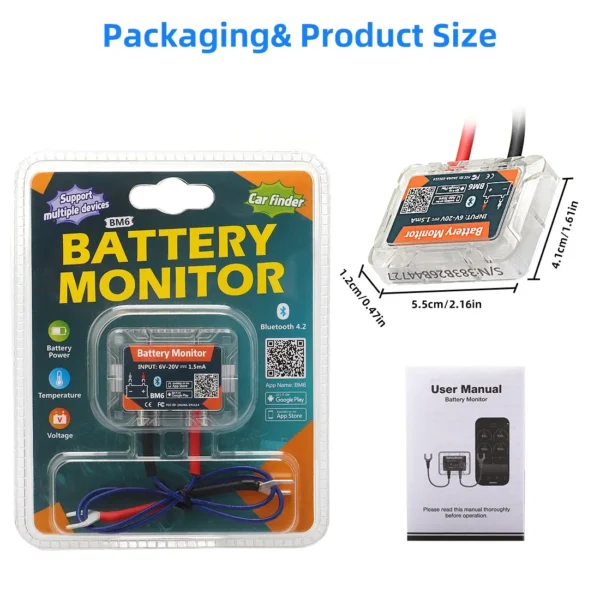 QUICKLYNKS BM6 Bluetooth 4.0 Car Battery Monitor 12V Battery Tester Charging Cranking Test Battery Analyzer APP for Android IOS - Image 9