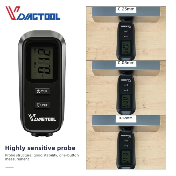 VDIAGTOOL VC100 Car Thickness Gauge Meter Digital - Image 9