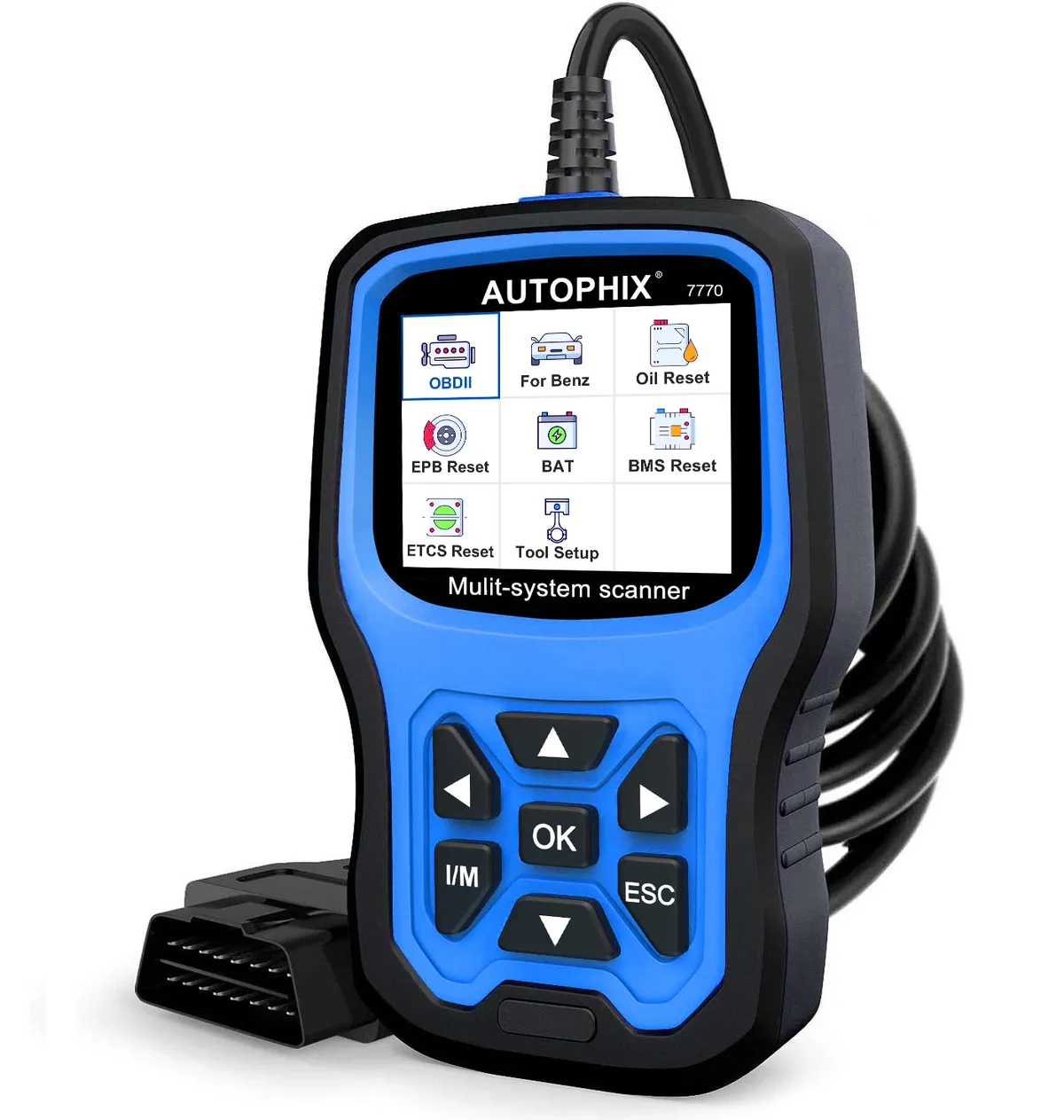 AUTOPHIX 7770 OBD2 Scanner Full Systems for Mercedes Benz DPF Oil Reset TPMS ABS EPB Car Diagnostic Tool Battery Resgistration
