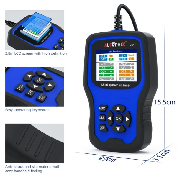 AUTOPHIX 7610 OBD2 Automotive Scanner All System Code Reader Oil DPF ABS SRS Reset OBD2 Car Diagnostic Tools for VW Audi Skoda - Image 7