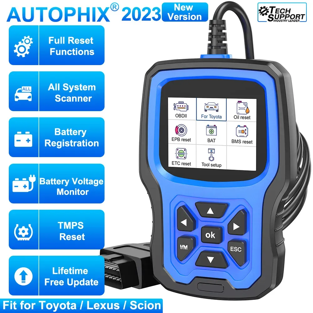 AUTOPHIX 7360 OBD2 Scanner for TOYOTA for LEXUS for Scion All System Car Diagnostic Tool Engine ABS EPB SRS BMS Oil BAT Reset - Image 5