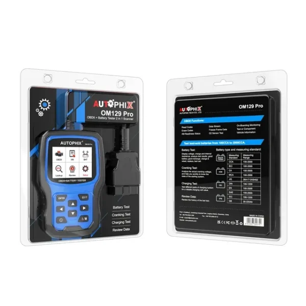 AUTOPHIX OM129 Pro 2 IN 1 OBD2 Automotive Scanner Code Reader 6/12V Car Battery Tester Car Diagnostic Tools Battery Load Tester - Image 2
