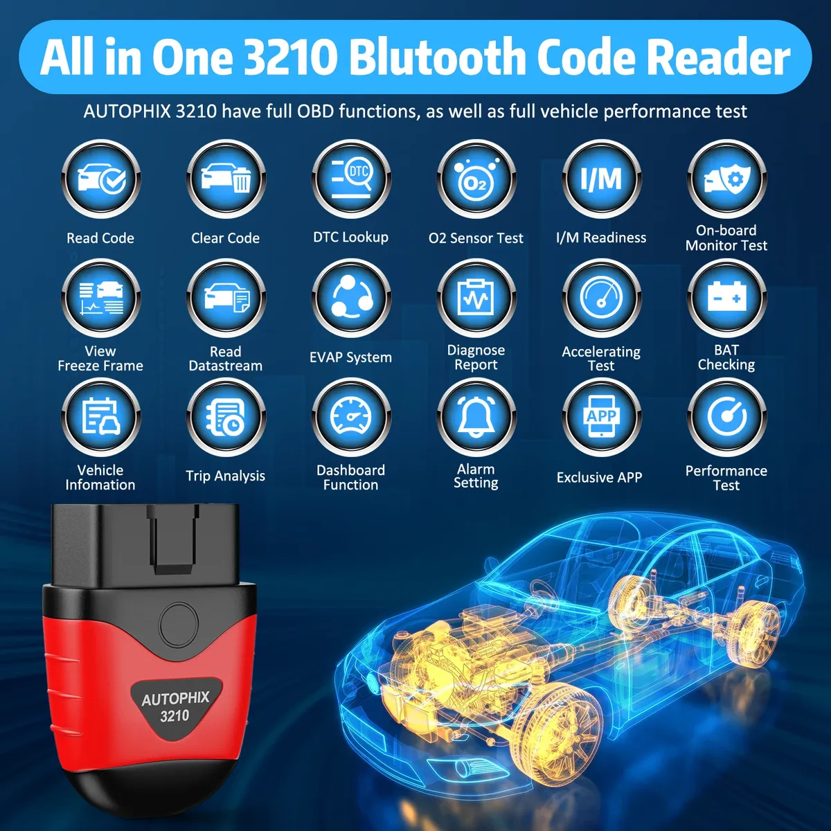 AUTOPHIX 3210 All in One OBD2 Scanner Car Code Readers Auto Professional Battery Test Check Diagnostic Tools - Image 4