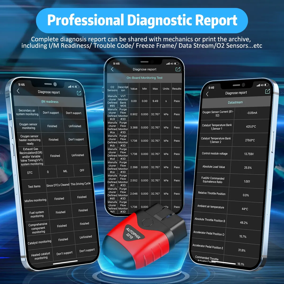 AUTOPHIX 3210 All in One OBD2 Scanner Car Code Readers Auto Professional Battery Test Check Diagnostic Tools - Image 7