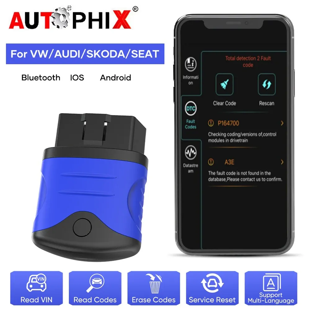 AUTOPHIX 3310 Bluetooth OBD2 Scanner for IOS/Android All System Code Reader BAT Check Car Diagnostic Scan Tool for VW Audi Skoda - Image 4