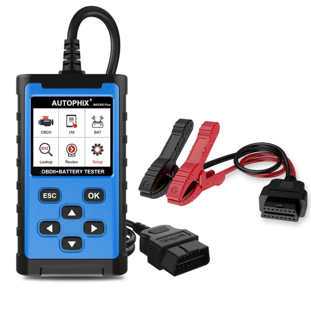 Autophix BAS300 Plus 6/12/24V Battery Tester OBD2 Engine Check 2-in-1 Automotive Scanner Code Reader OBD 2 Car Diagnostic Tools