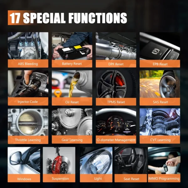 Humzor NP716 Automotive Scanner Full System Diagnostic Tool DPF TPMS Injector Oil Reset Auto OBD2 Scanner+Lifetime Free Update - Image 7