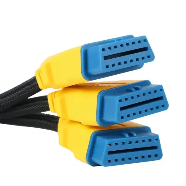 AUTOOL 35CM OBD2 Splitter Cable 1 to 3 Converter Adapter 16pin OBDII Male to Female Extension Cord Connection - Image 3