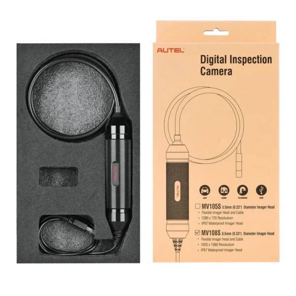 Autel MaxiVideo MV108S HD Digital 8.5mm Inspection Camera For MK808BTPRO MP808BT PRO MaxiSys Tablet And PC Support Video Inspect - Image 5