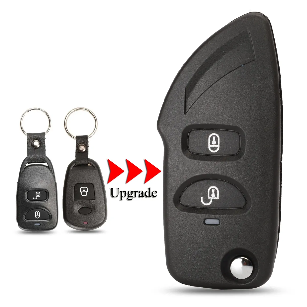 Upgrade Key Shell For Hyundai Elantra Santa Fe Eagle Terracan Trajet For Kia Carens 2Buttons Remote Car Key Cover Case - Image 2