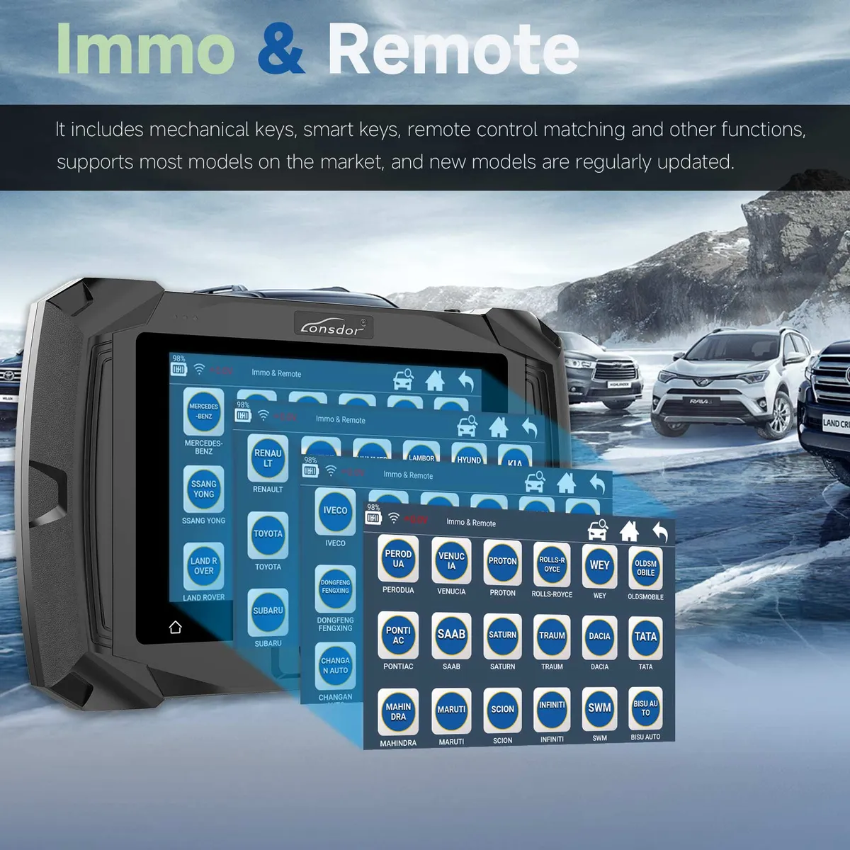 2024 Lonsdor K518 PRO Full Version All In One Key Programmer with 2pcs LT20, Toyota FP30 Cable, Nissan 40 BCM Cable, JCD, JLR and ADP Adapter - Image 9