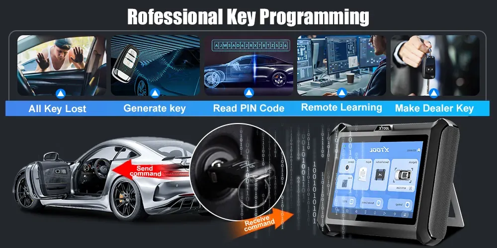 XTOOL X100 PADS Key Programmer All Systems Diagnostic Tools Immobilizer Automotive Scanner 32+ Reset OBD2 Android 10 CANFD/DoIP - Image 4