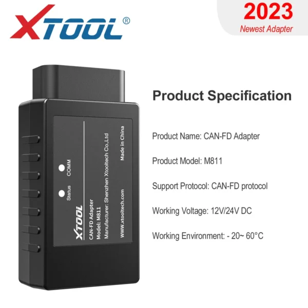 2023 XTOOL CAN-FD CAN FD Adapter Compatible with X100 PAD2/ PAD3/ A80 series/ D7 D8 series - Image 6