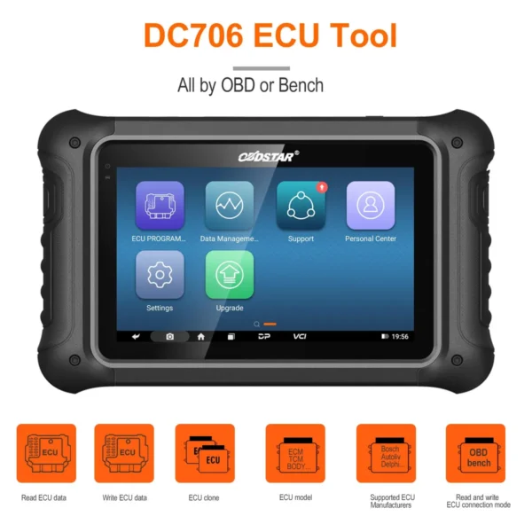 OBDSTAR DC706 ECU Tool Full Version Plus P003 Adapter and ECU Bench Cables for Reading BOSCH ECU Data CS PINCODE - Image 4
