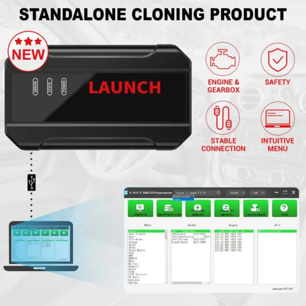 2023 Launch X-431 ECU & TCU Programmer Standalone Cloning Device for ECU Data Reading/Writing - Image 6