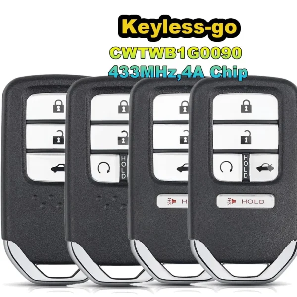 Honda Accord 2013 2014 2015 2016 2017 2018 2019 2020 2021 Smart Prox Remote Key -ACJ932HK1210A , ACJ932HK1310A , CWTWB1G0090